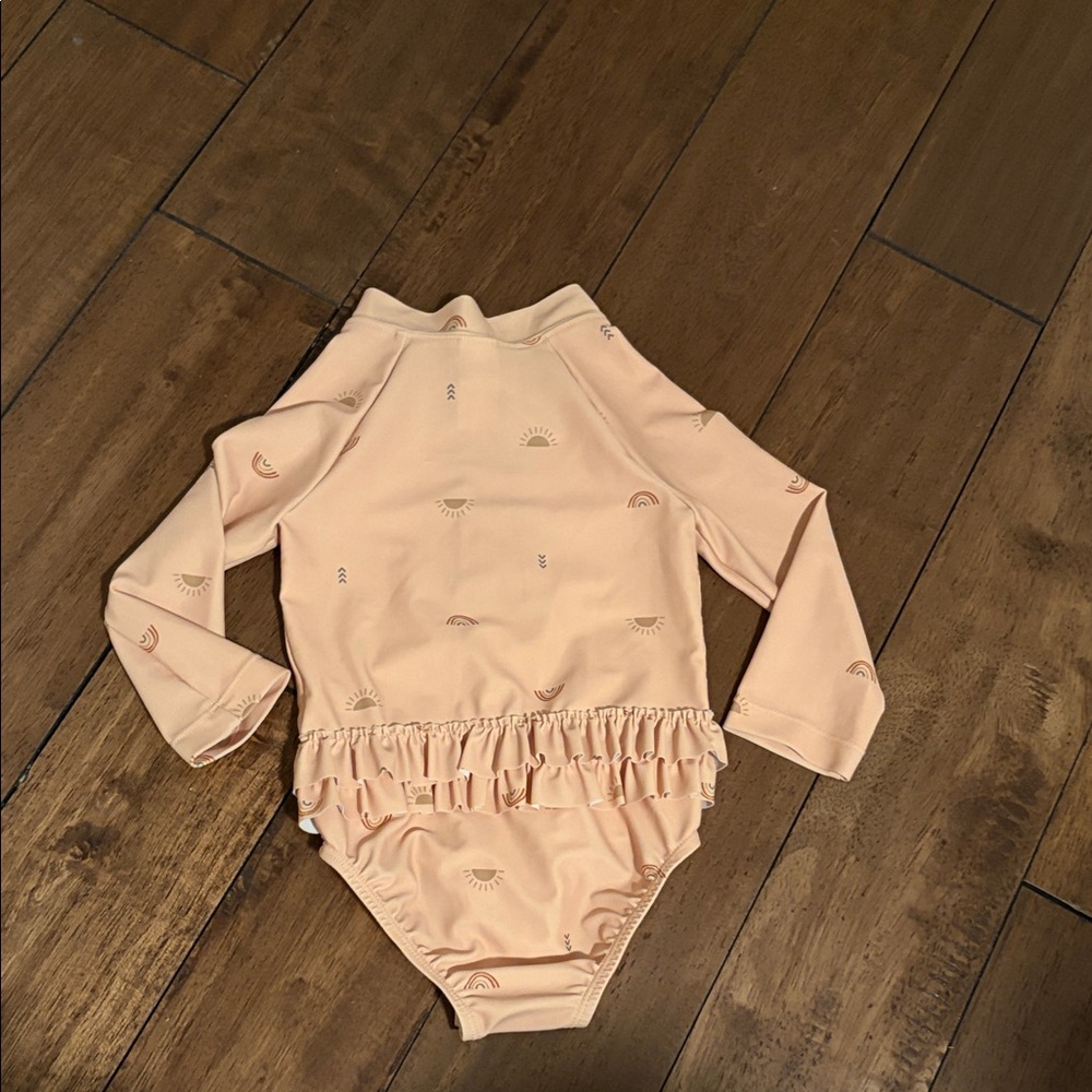 Carter's Peach One Piece with Ruffle Accents